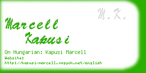 marcell kapusi business card